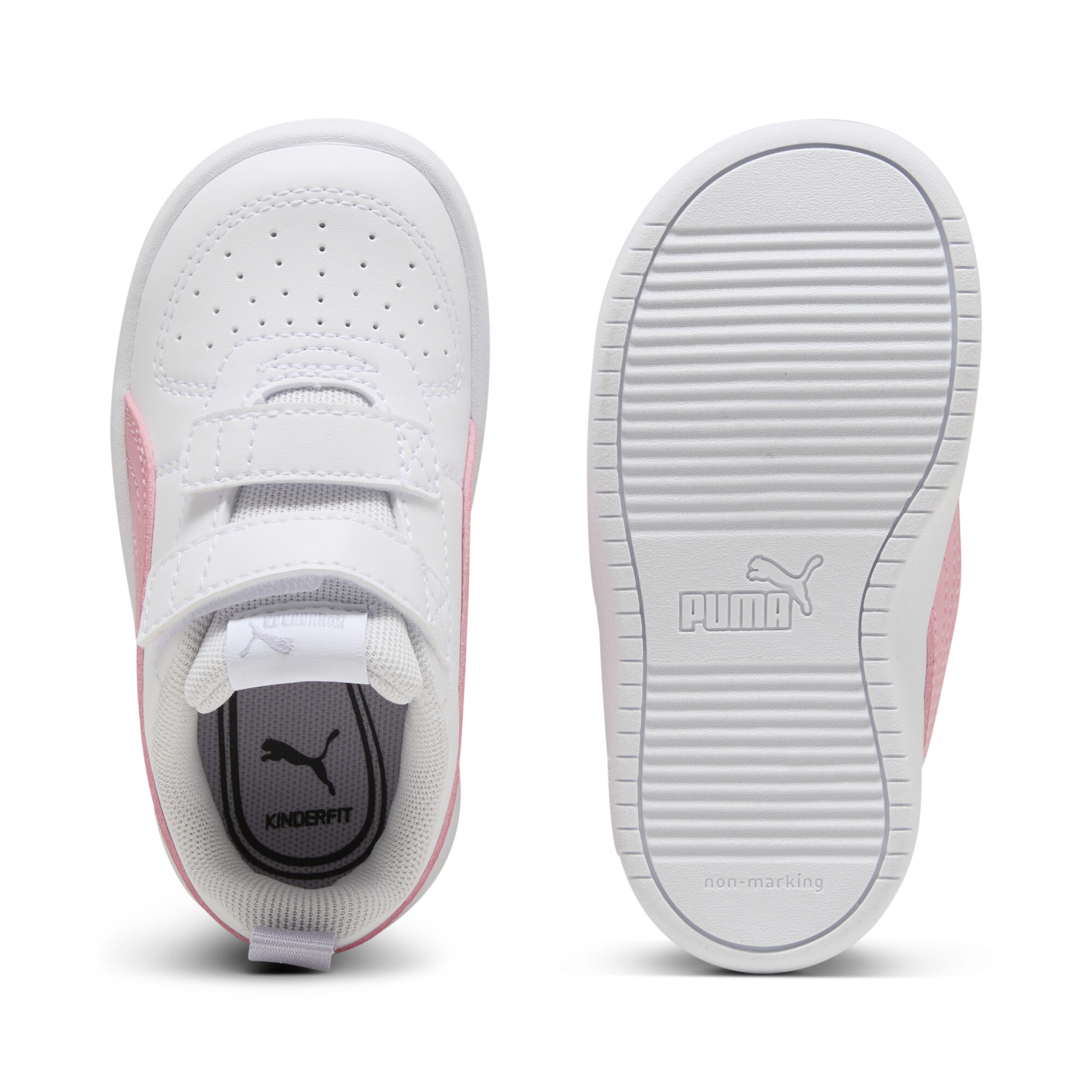 PUMA Rickie sneakers, Roze/Wit, Maat 21 thumbnail 4