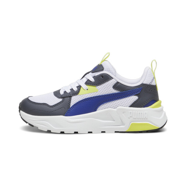 Trinity Lite Sneakers Youth, Lapis Lazuli-PUMA White-Galactic Gray-Lime Sheen, large-ZAF