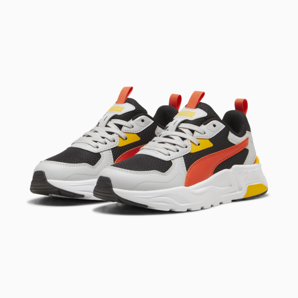 Trinity Lite Sneakers Youth, PUMA Black-Redmazing-Cool Light Gray-Tangerine, large-ZAF