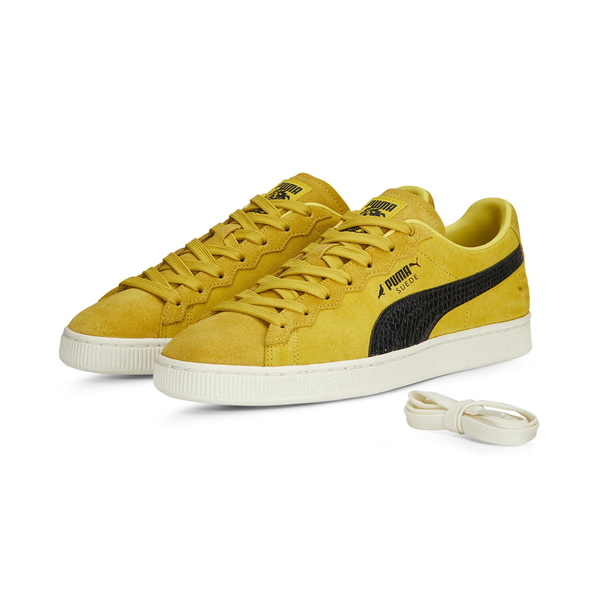 Men's PUMA X STAPLE Suede Sneakers In Yellow, Size EU 42