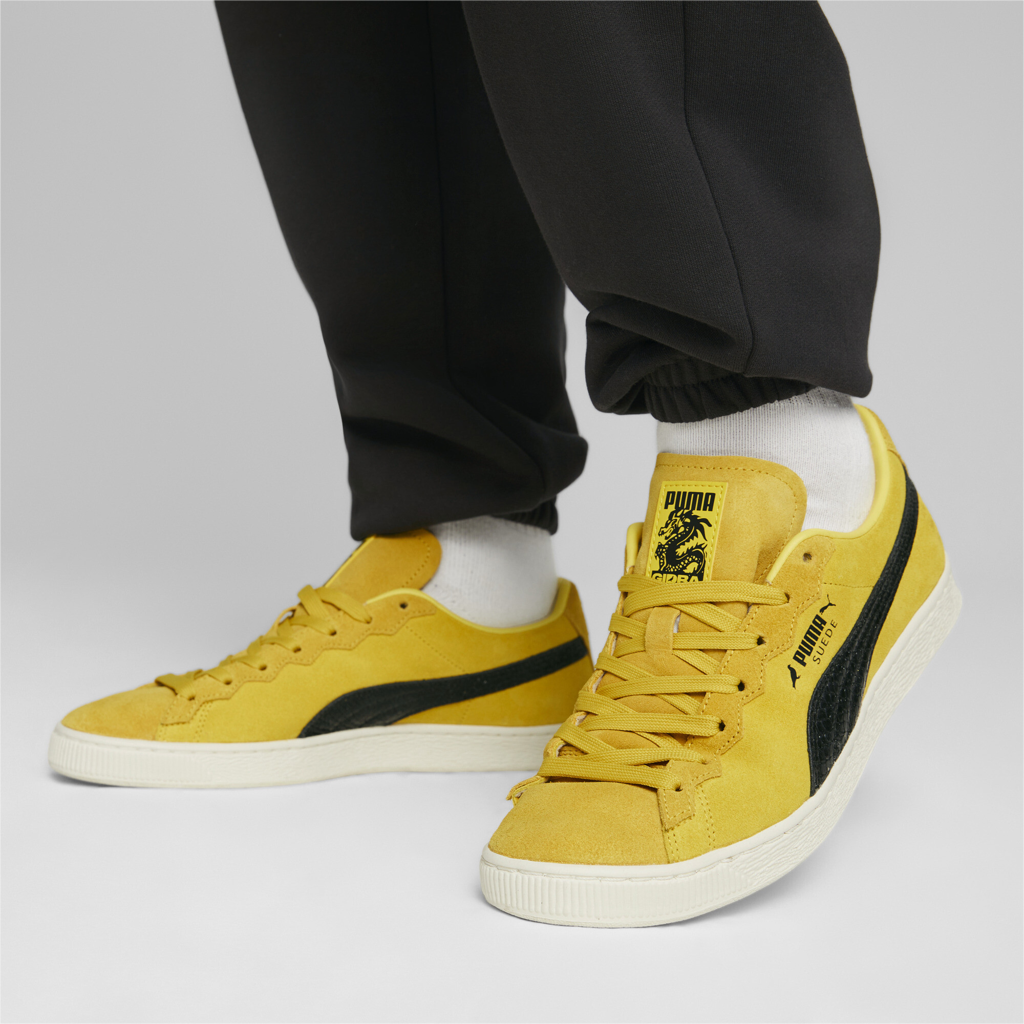 Men's PUMA X STAPLE Suede Sneakers In Yellow, Size EU 42