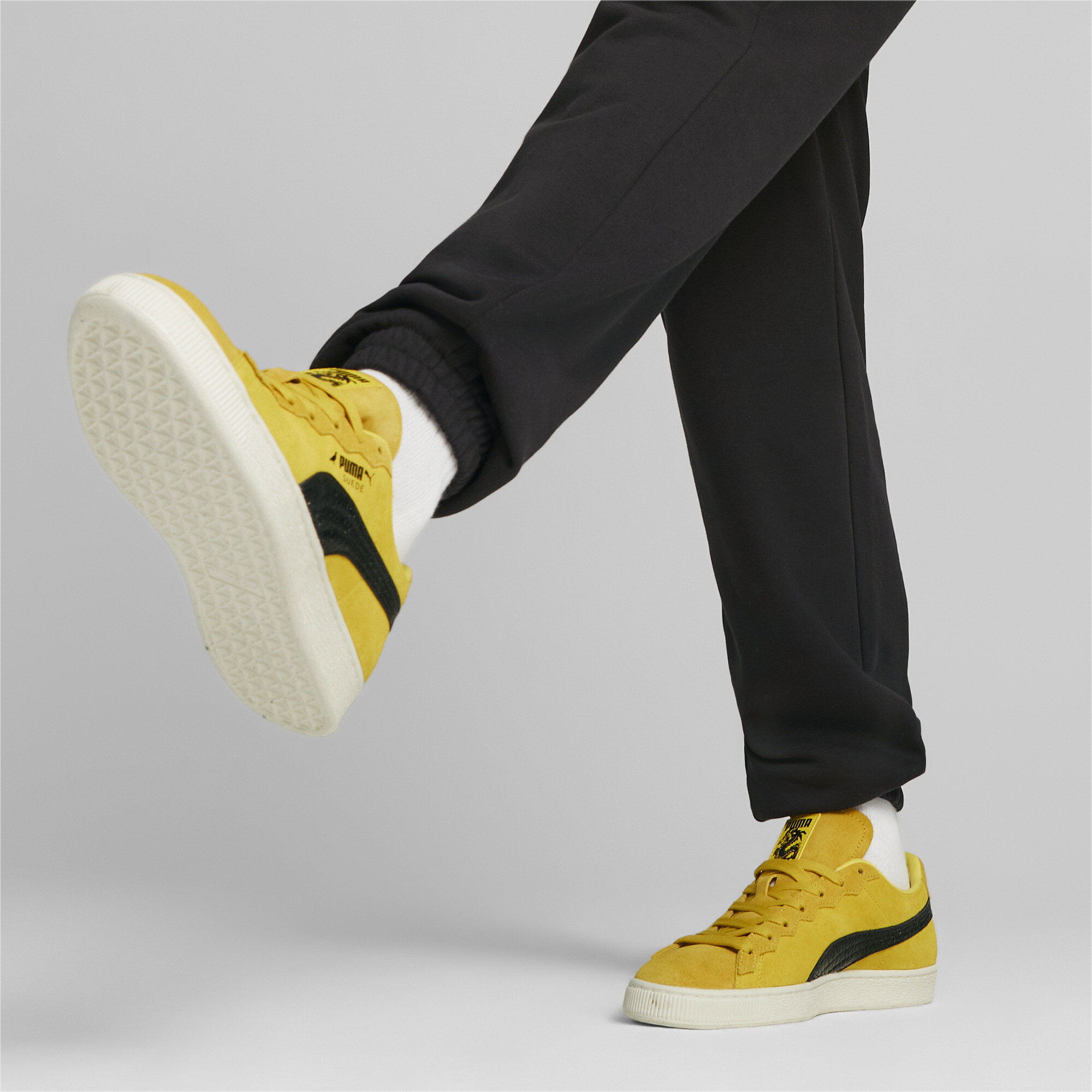 Men's PUMA X STAPLE Suede Sneakers In Yellow, Size EU 42