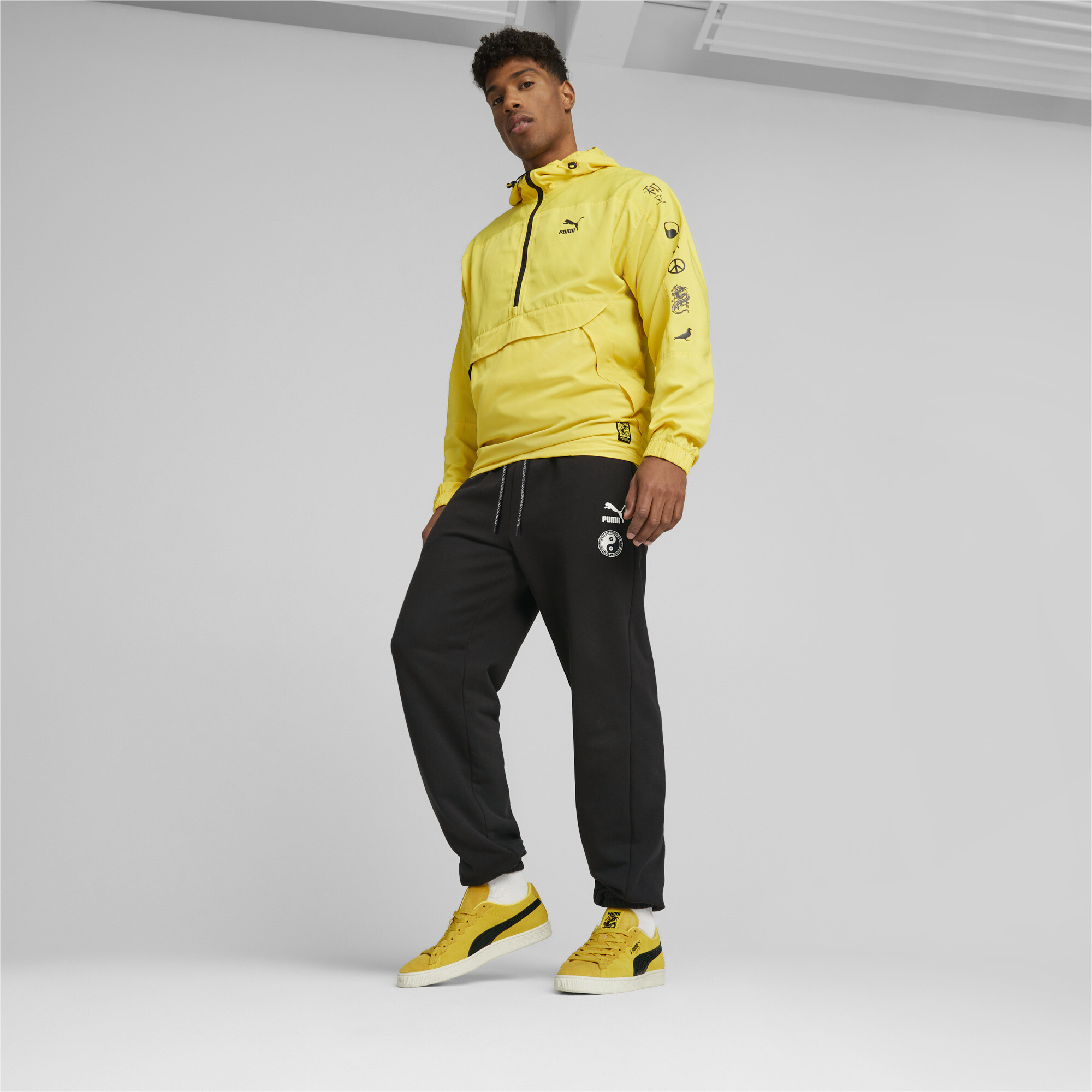 Men's PUMA X STAPLE Suede Sneakers In Yellow, Size EU 42