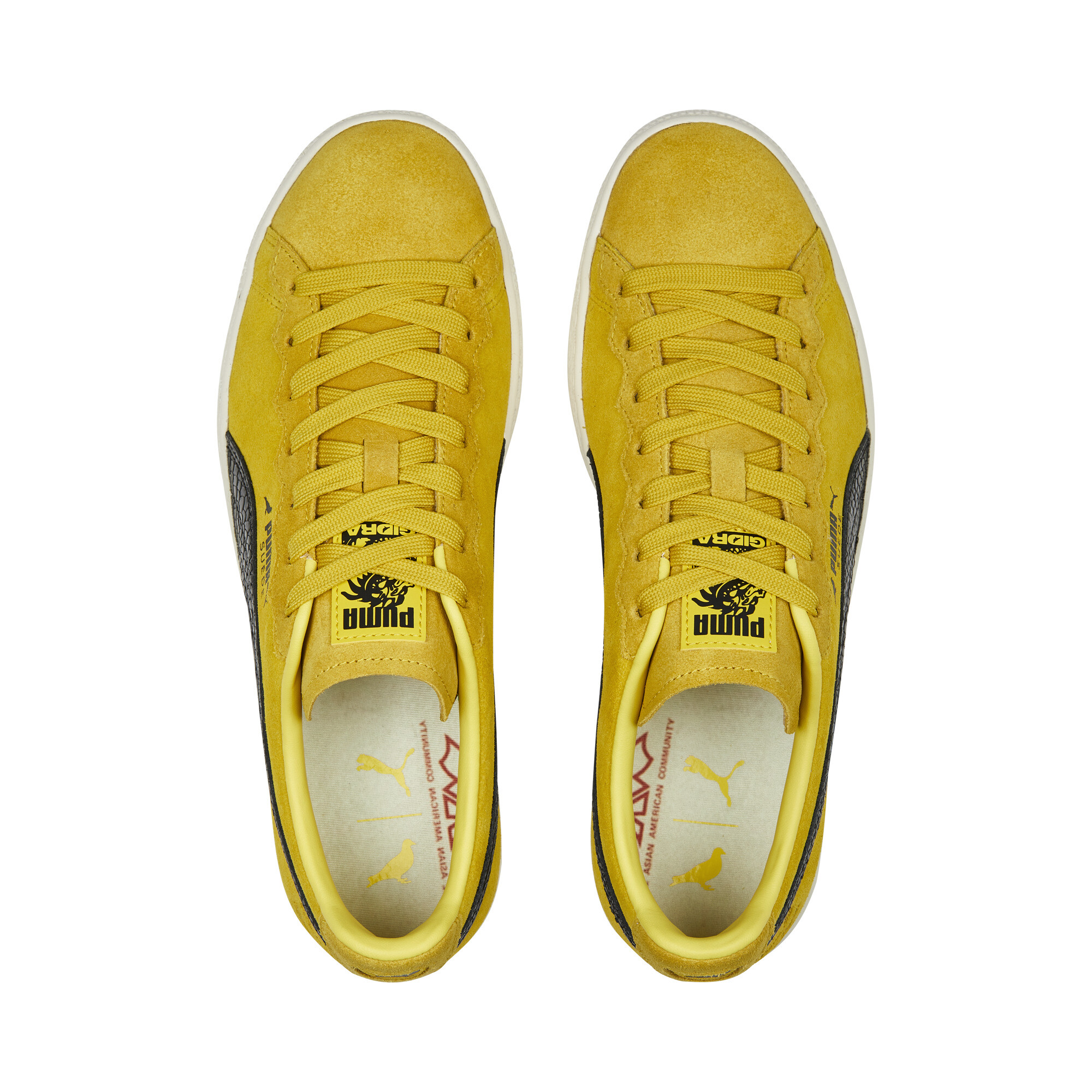 Men's PUMA X STAPLE Suede Sneakers In Yellow, Size EU 42