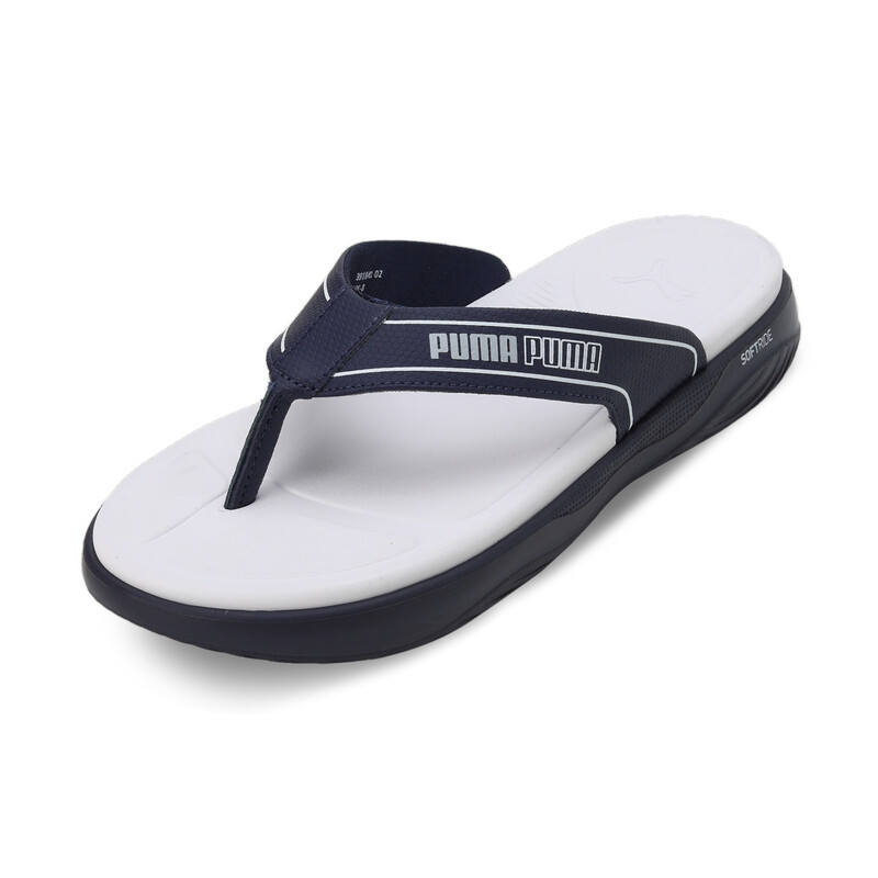 PUMA SOFTRIDE Seave V1 Unisex Flip-Flops Sandals in White/Gray/Purple size UK 9