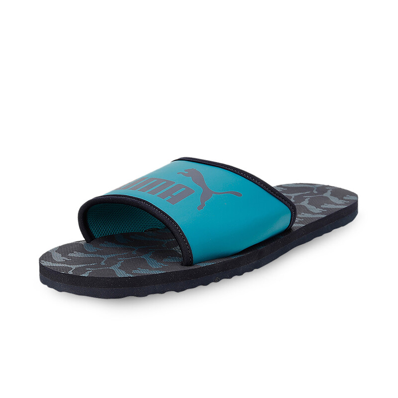 

PUMA Carty Unisex Slides, Black/gray/green