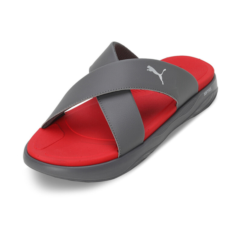 PUMA SOFTRIDE Seave Unisex Sandals in Red Gray Silver size UK 11 PUMA Connaught Place New Delhi