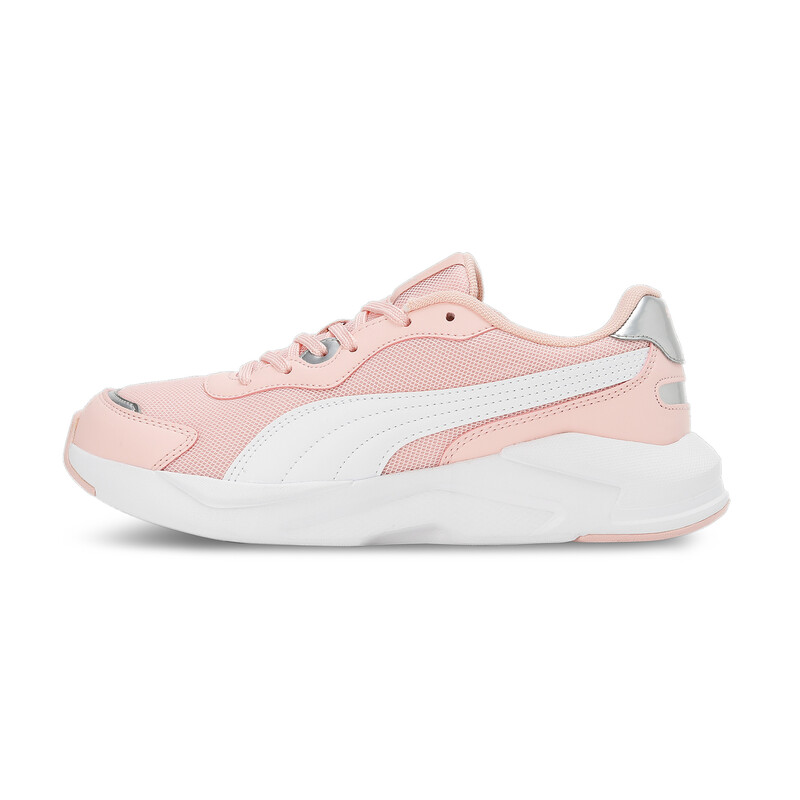 Women's PUMA X-Ray Slimmic Sneakers in White/Pink/Silver size UK 4
