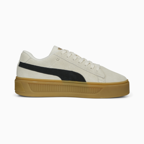 Tenis Smash Platform V3 Gamuza para mujer, Pristine-PUMA Black-PUMA Gold, large-MEX