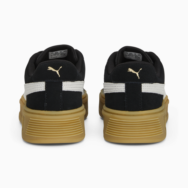 Tenis Smash Platform V3 Gamuza para mujer, PUMA Black-PUMA White-PUMA Gold, large-MEX
