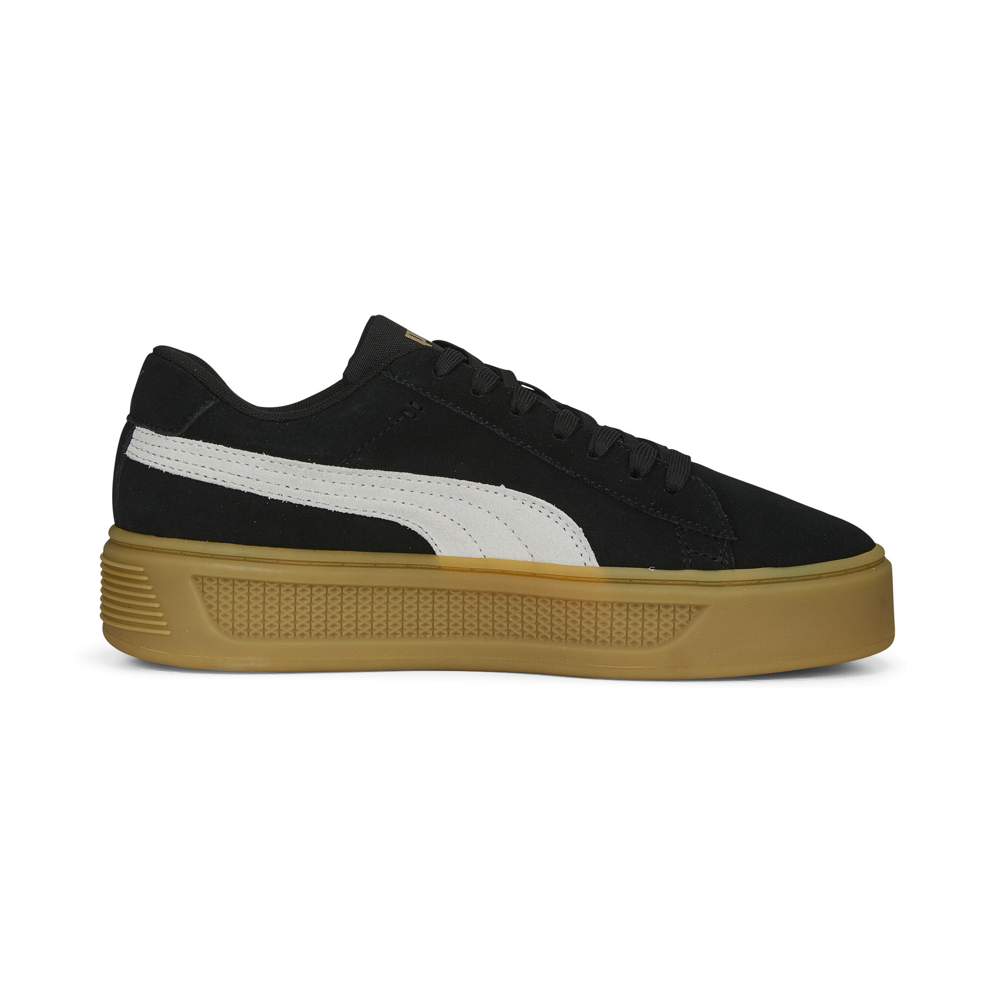 Women's Puma Smash Platform V3 Suede Sneakers, Black, Size 35.5, Shoes