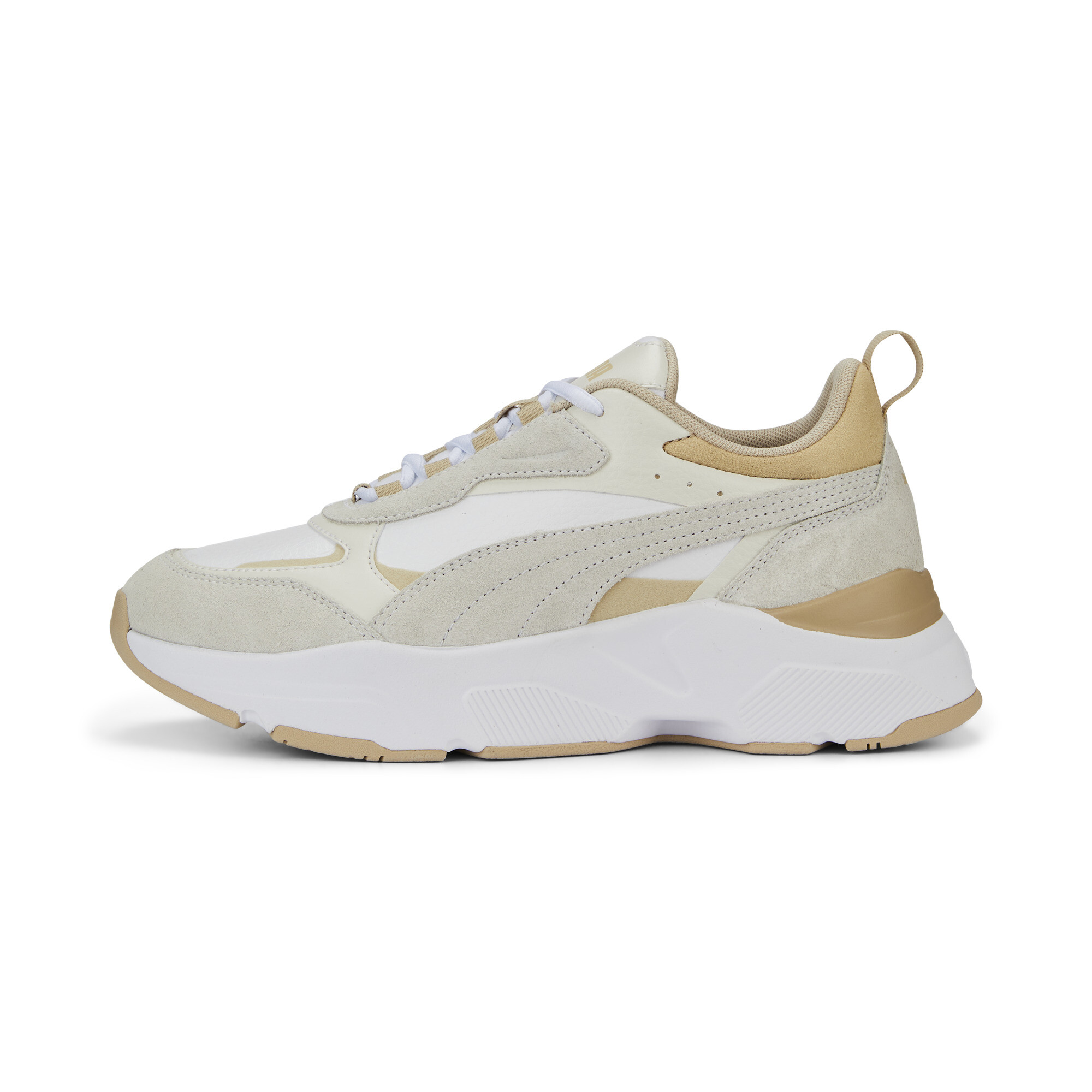 Puma Cassia Mix Sneakers Damen Schuhe | Mit Plain | White/Vapor Gray/Granola | Größe: 37.5