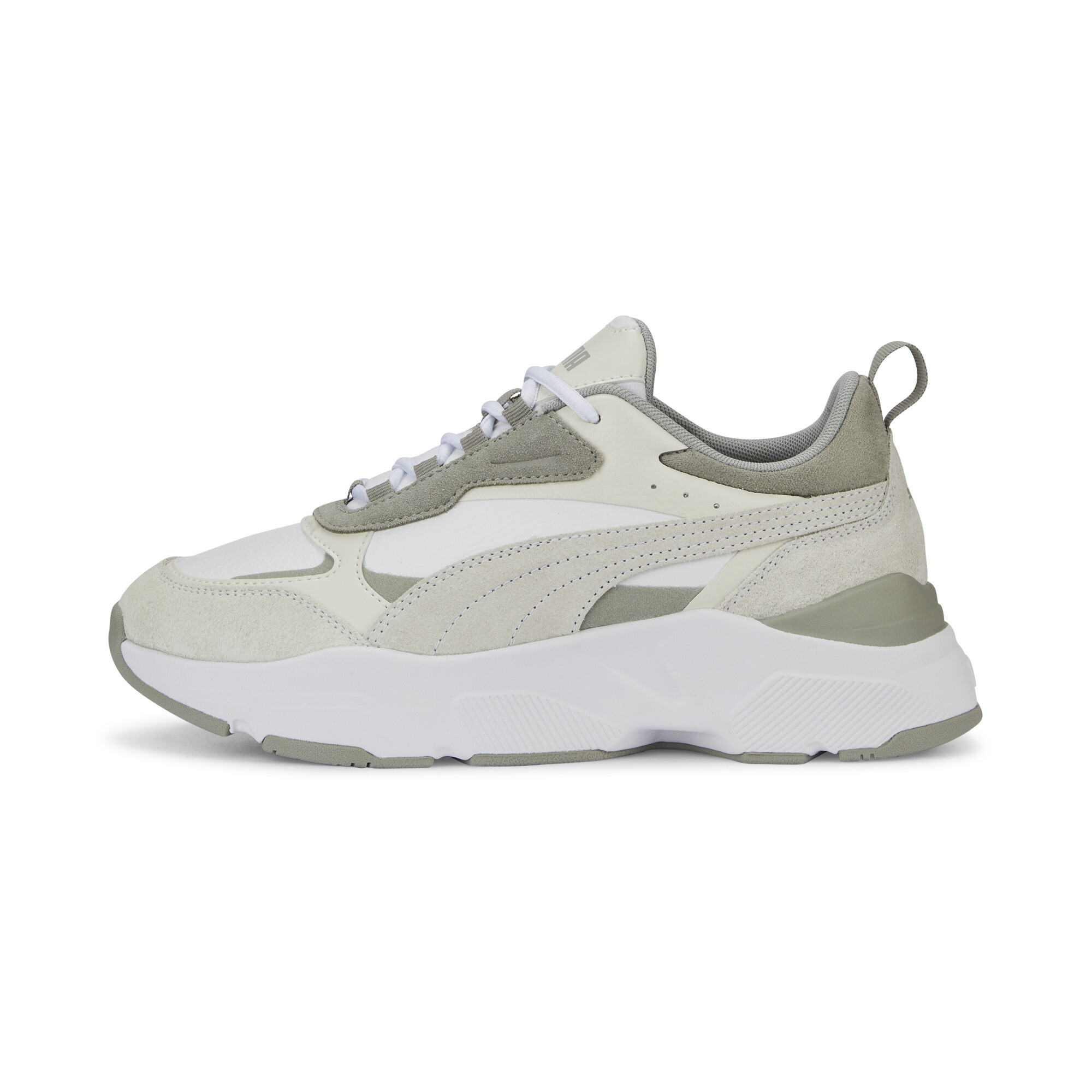 Puma Cassia Mix Sneakers Damen Schuhe | Mit Plain | White/Vapor Gray/Flat Light Gray | Größe: 38