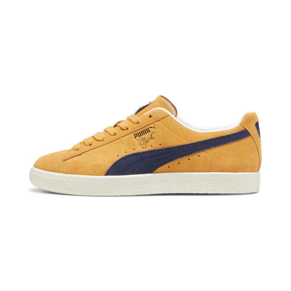 Orange puma clyde deals