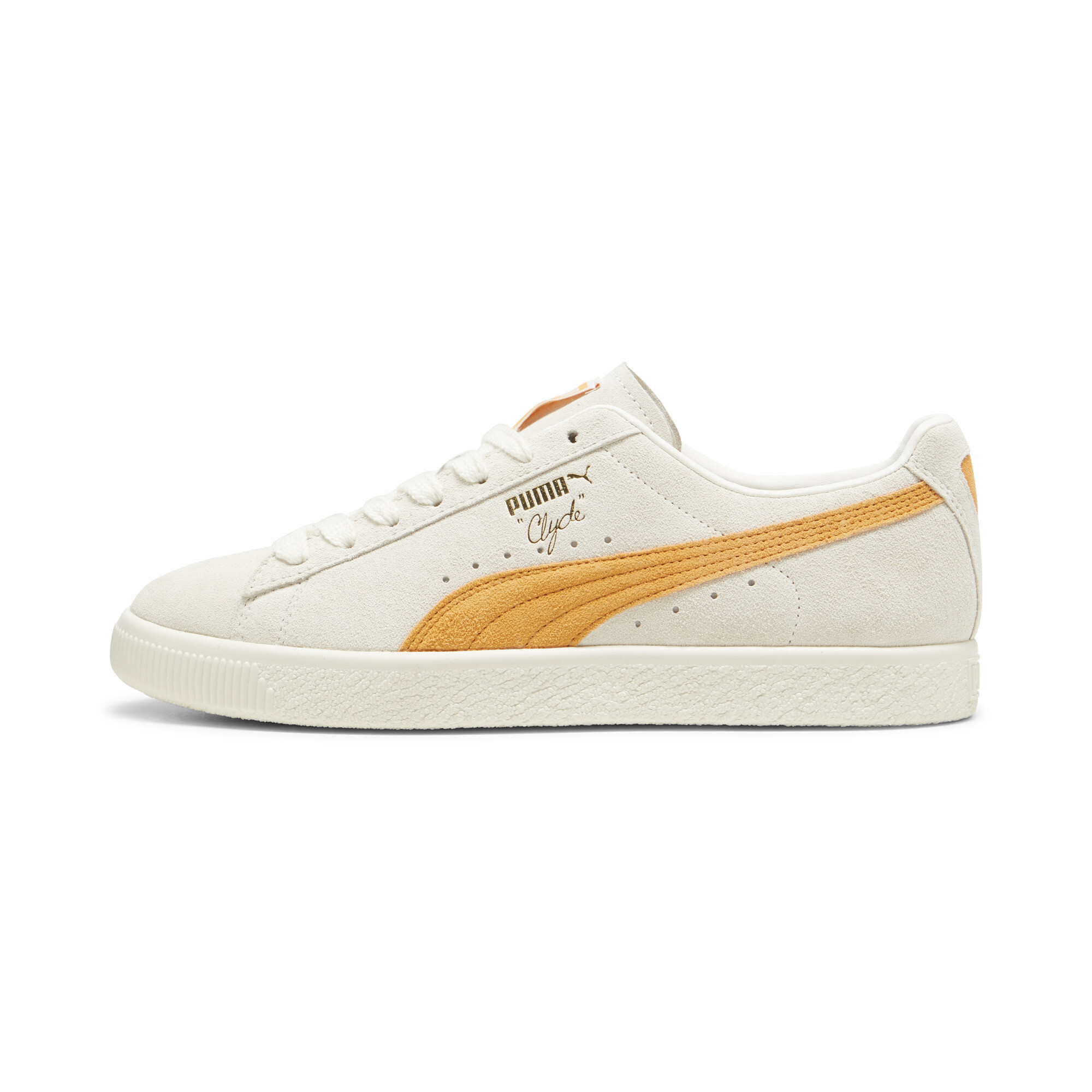 Puma Clyde OG Sneakers Schuhe | Mit Colorful | Frosted Ivory/Clementine | Größe: 46