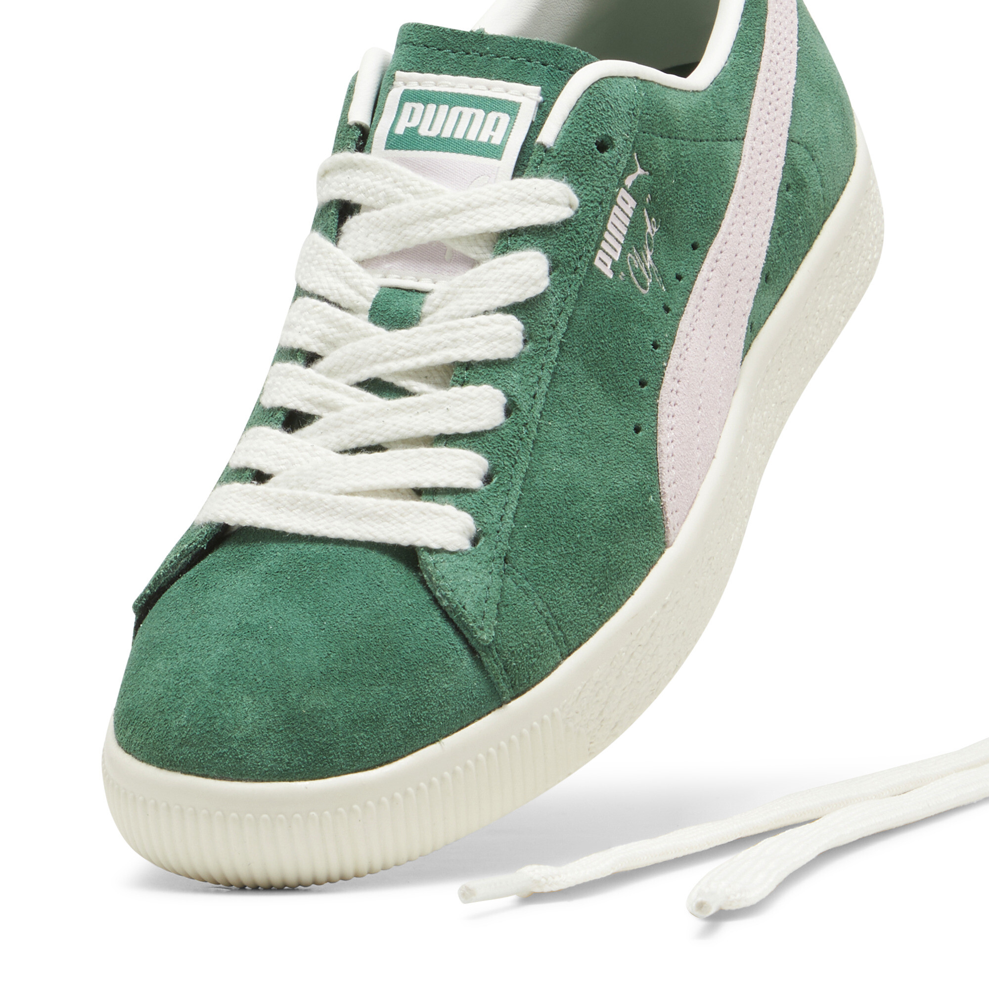 Puma Clyde OG Sneakers, Green, Size 37.5, Shoes