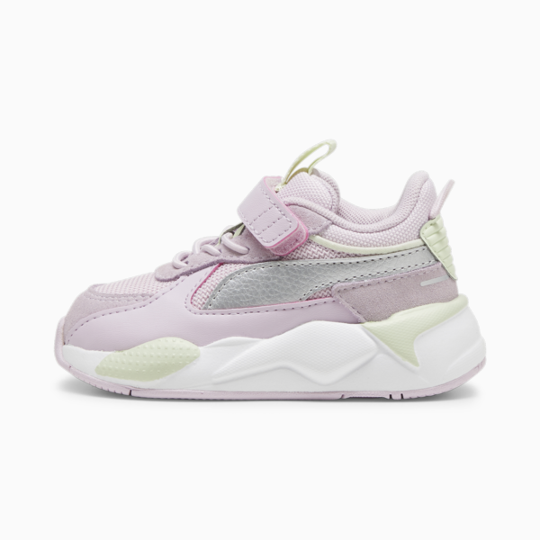 Zapatillas RS-X Metallic Alternative Closure+ para bebés, Grape Mist-PUMA Silver, large-ARG
