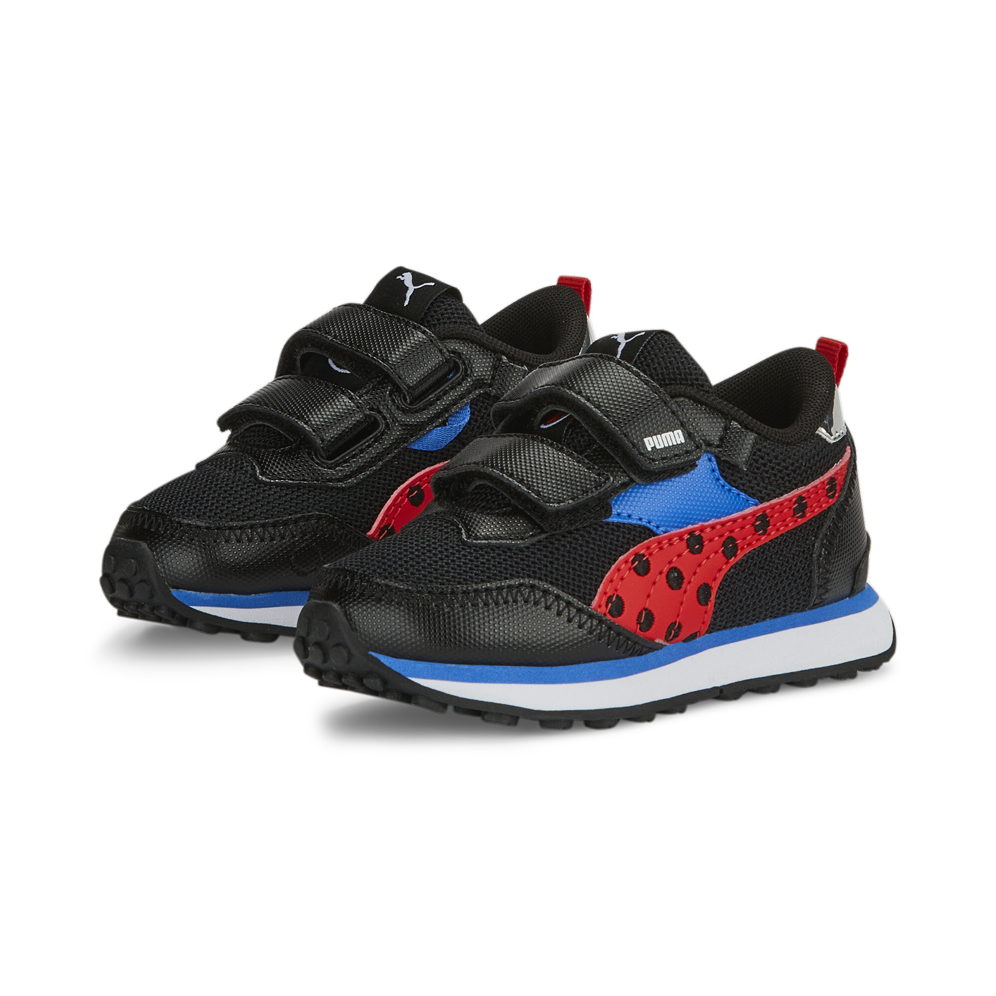 PUMA X MIRACULOUS Rider FV Hook-and-Loop Sneakers Babies In 10 - Black, Size EU 23
