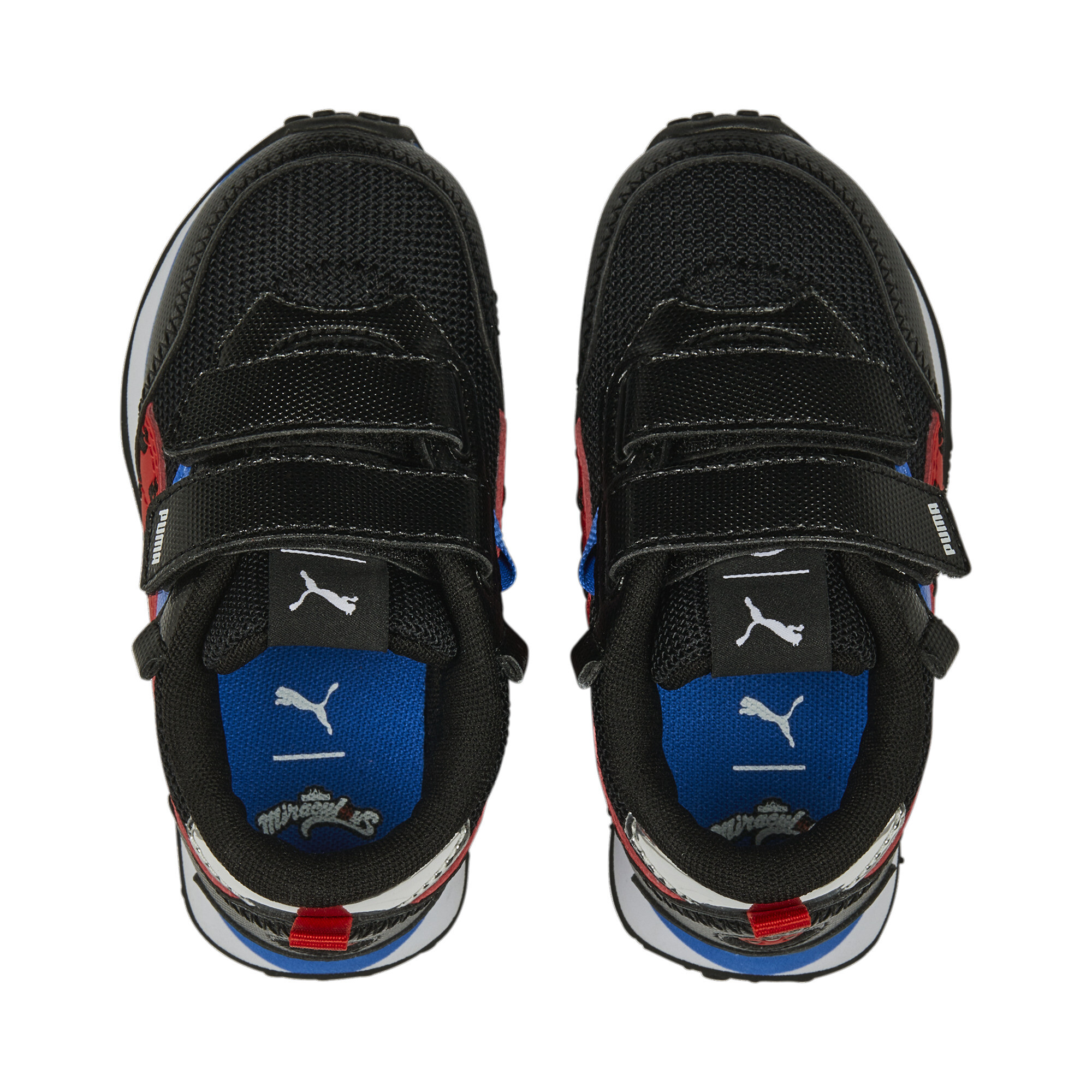 PUMA X MIRACULOUS Rider FV Hook-and-Loop Sneakers Babies In 10 - Black, Size EU 26