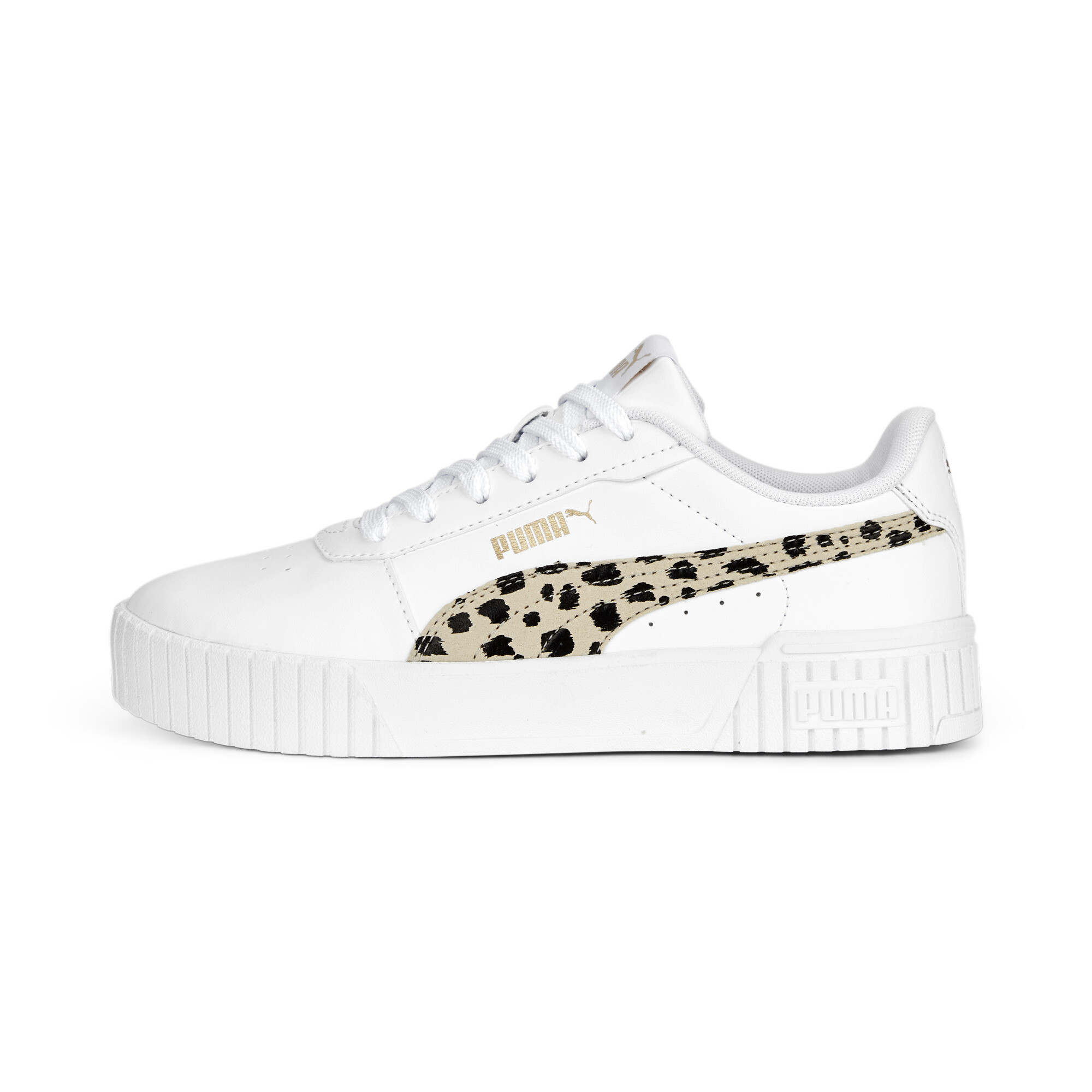 Puma Carina 2.0 Animal Sneakers Youth, White, Size 37.5, Shoes