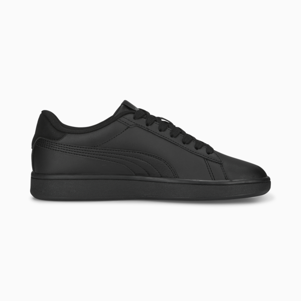 Smash 3.0 Leather Sneakers Youth, PUMA Black-Shadow Gray, large-MEX