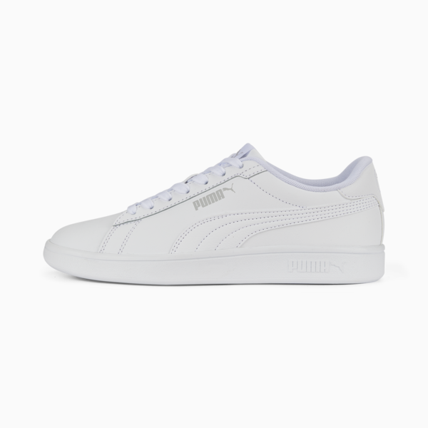 Tenis juveniles Smash 3.0, PUMA White-Cool Light Gray, large-MEX