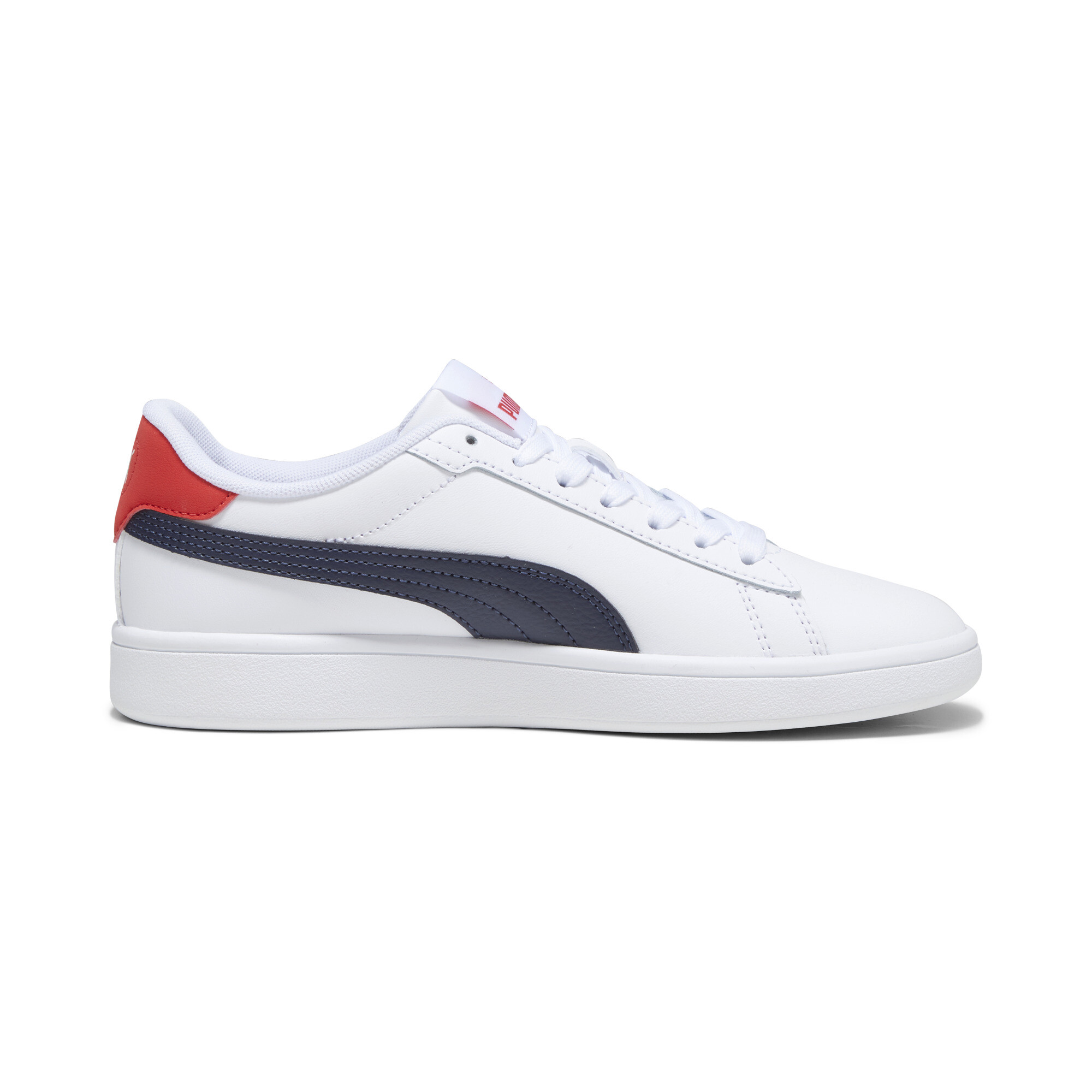 Puma Smash 3.0 Leather Sneakers Youth, White, Size 38, Shoes