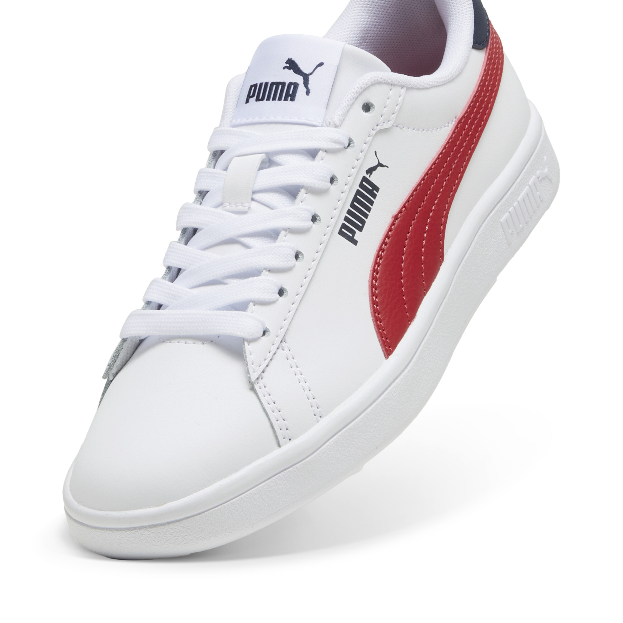 Puma Smash 3.0 Leather Sneakers Youth, White, Size 35.5, Shoes