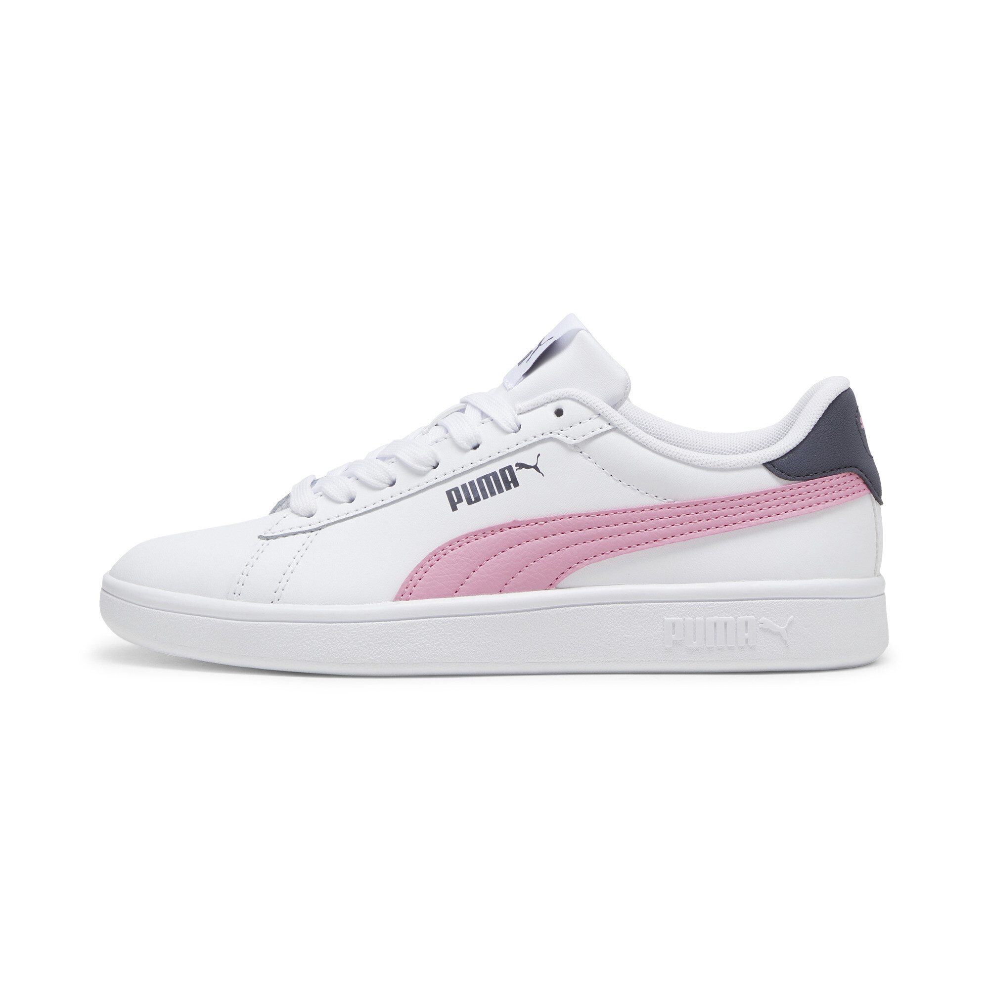 Puma Smash 3.0 Leather Sneakers Teenager Schuhe Für Für Kinder | Mit Plain | White/Mauved Out/Galactic Gray | Größe: 39