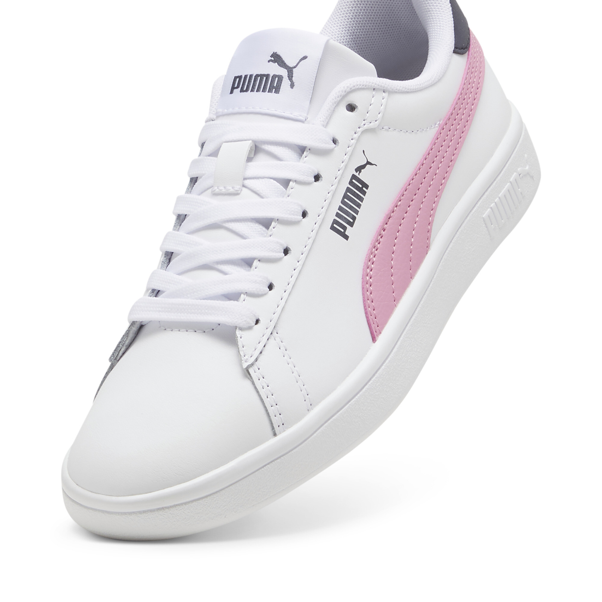 PUMA Smash 3.0 leren sneakers, Wit/Grijs