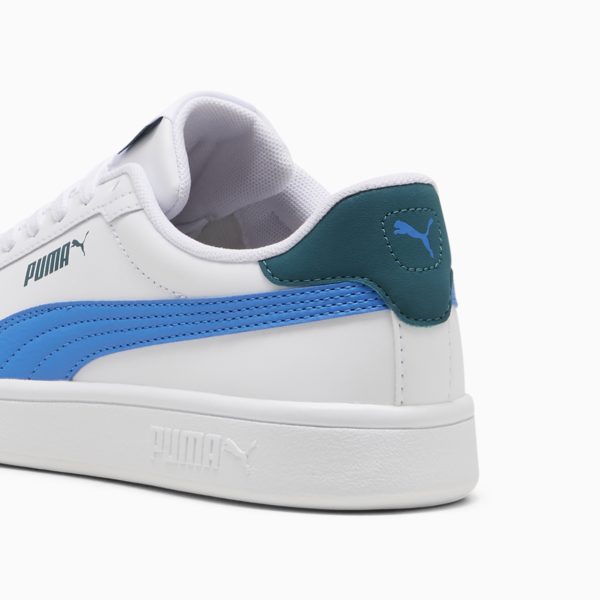 Tenis juveniles Smash 3.0, PUMA White-Hyperlink Blue-Cold Green, large-MEX