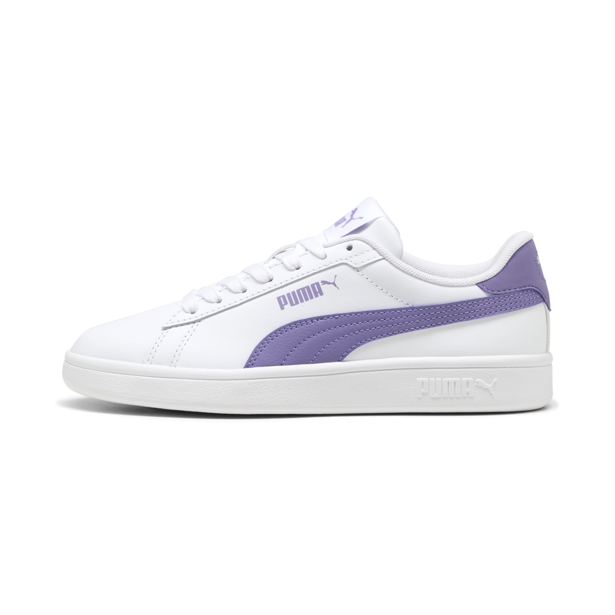 Puma Smash 3.0 Leather Sneakers Teenager Schuhe Für Für Kinder | Mit Plain | White/Lavender Alert | Größe: 36