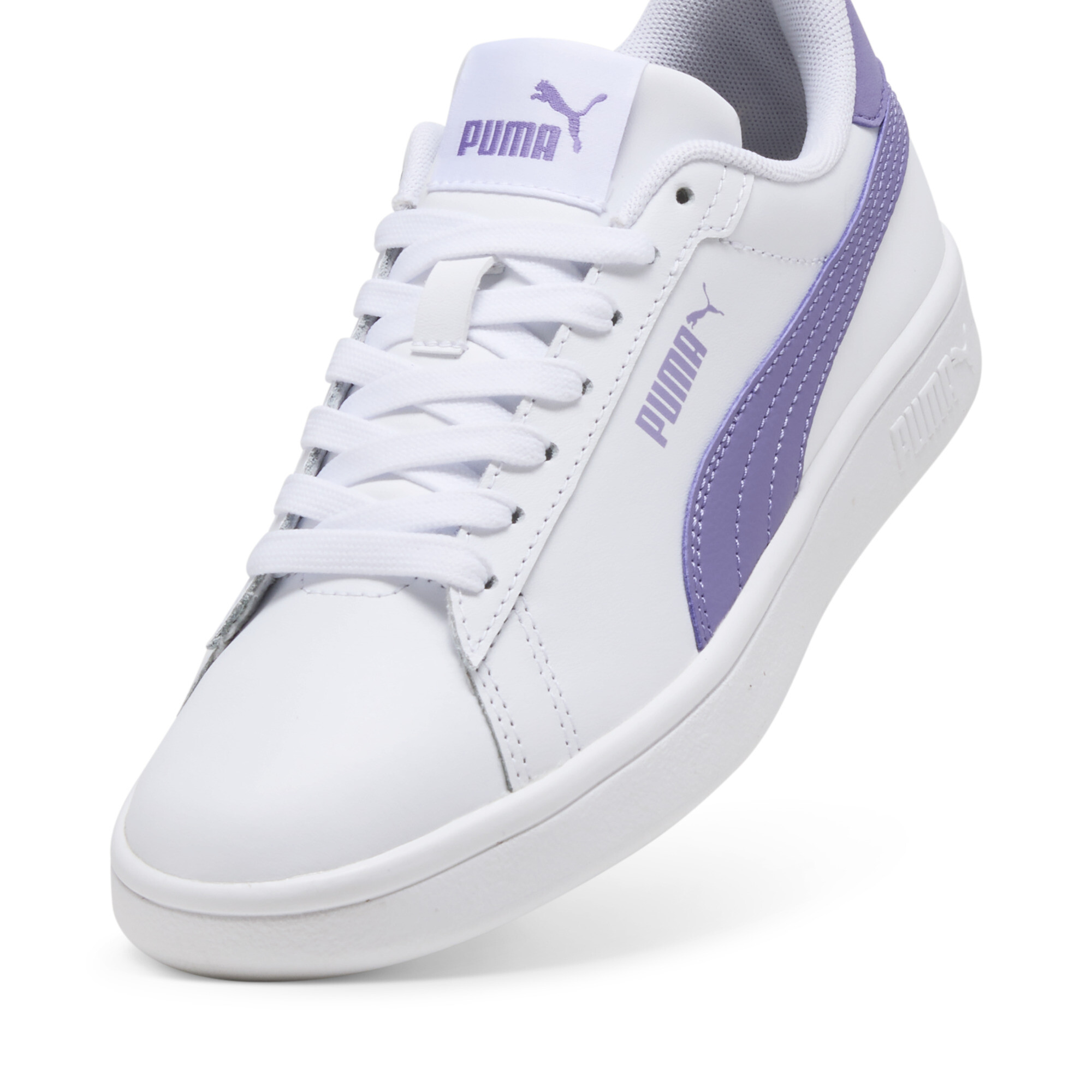 Smash 3.0 leren sneakers, Wit, Maat 38 | PUMA