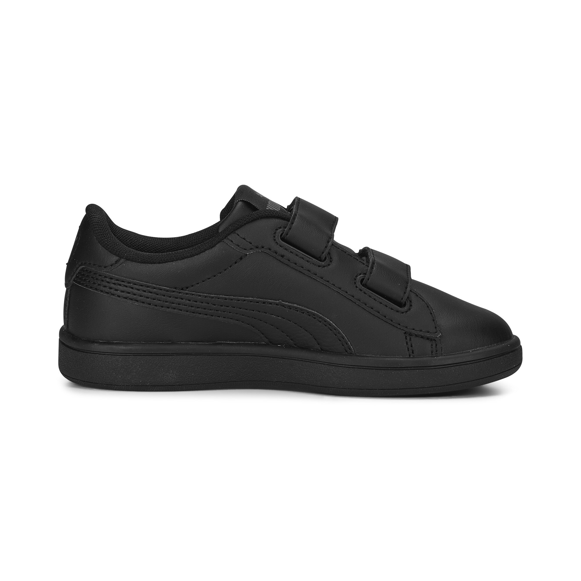 Puma Smash 3.0 Leather V Sneakers Kids, Black, Size 34, Shoes