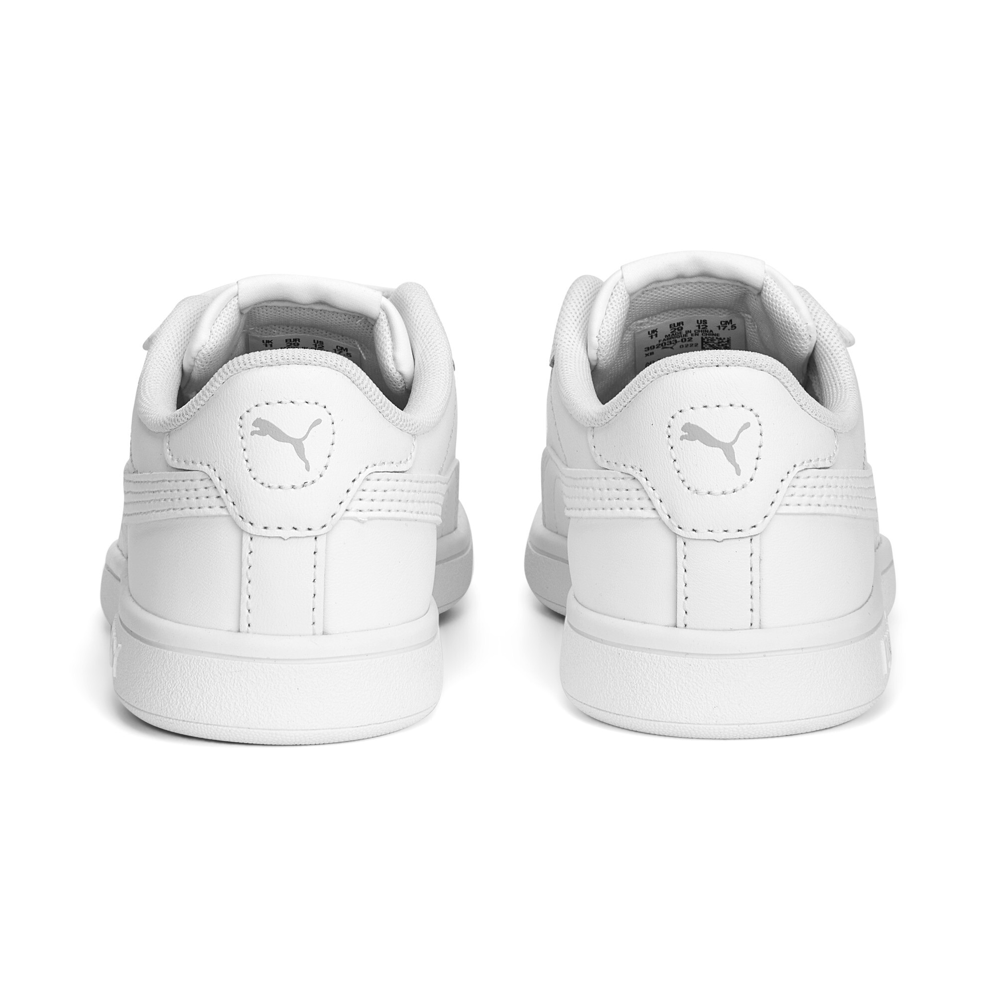 Puma Smash 3.0 Leather V Sneakers Kids, White, Size 28, Shoes