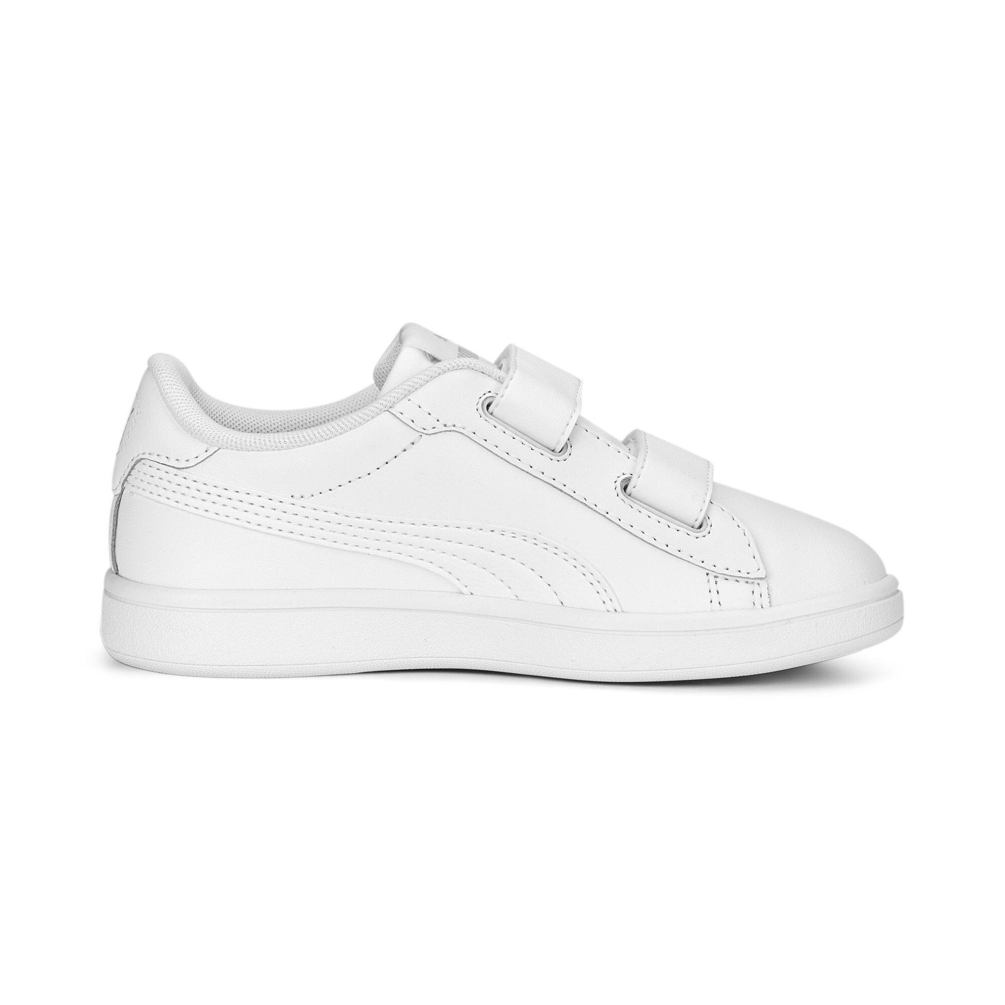 PUMA Smash 3.0 Leather V Sneakers Kids In White, Size EU 29