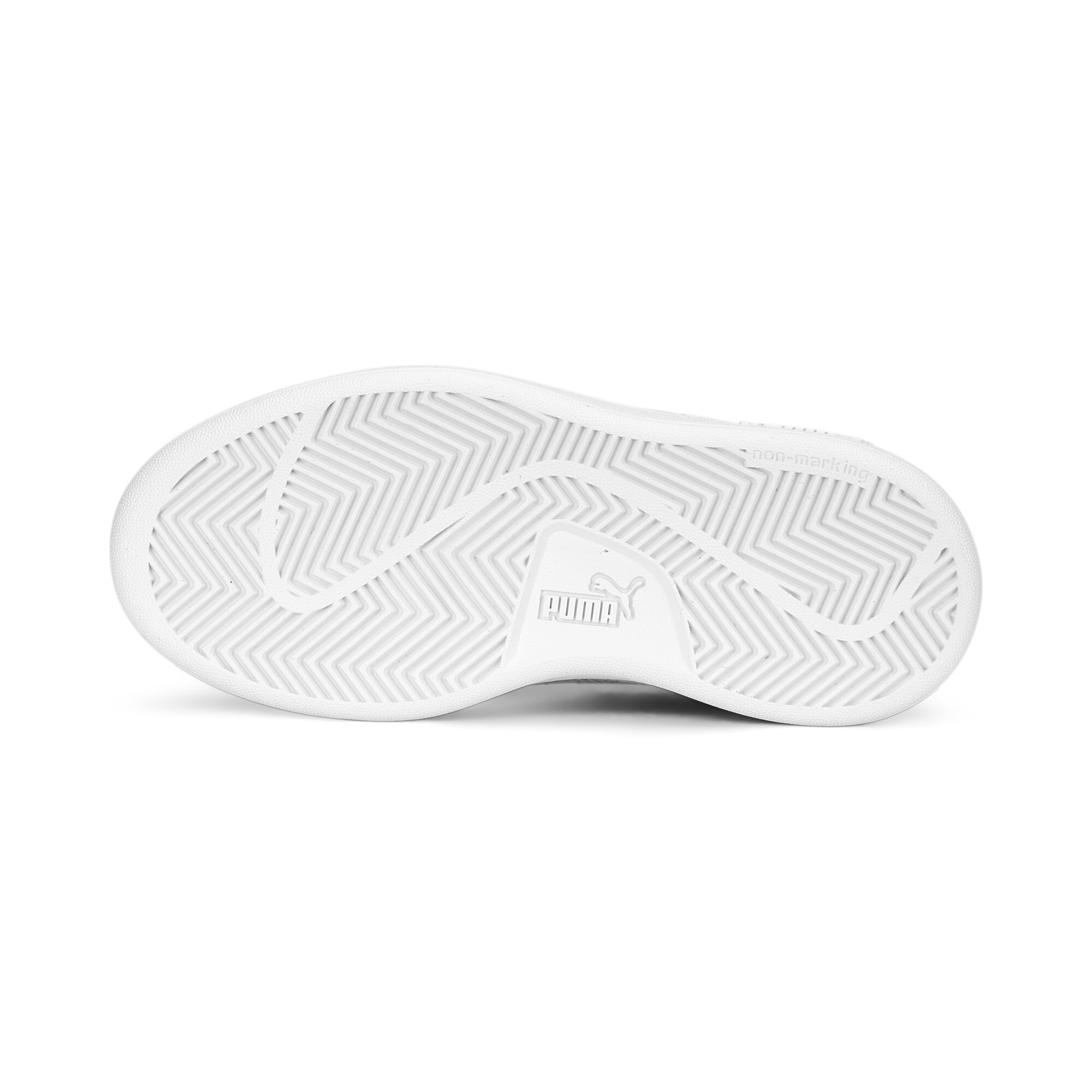 PUMA Smash 3.0 leren V sneakers, Zwart/Wit, Maat 34,5 thumbnail 4