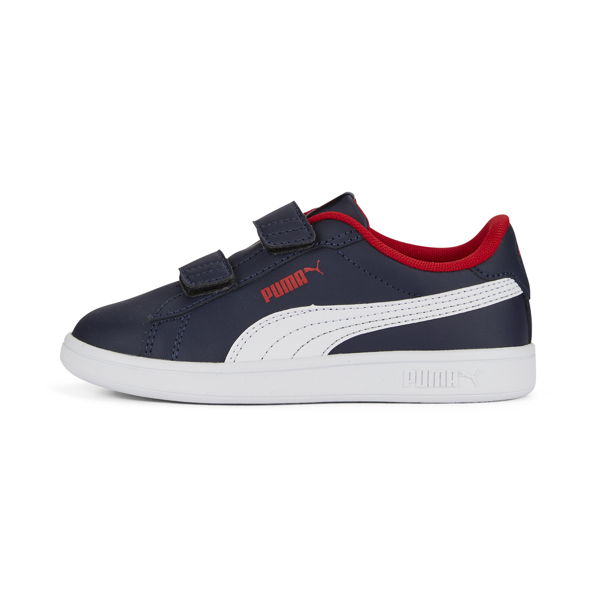 Puma Smash 3.0 Leather Sneakers für Kinder Schuhe | Navy/White/Red | Größe: 27.5