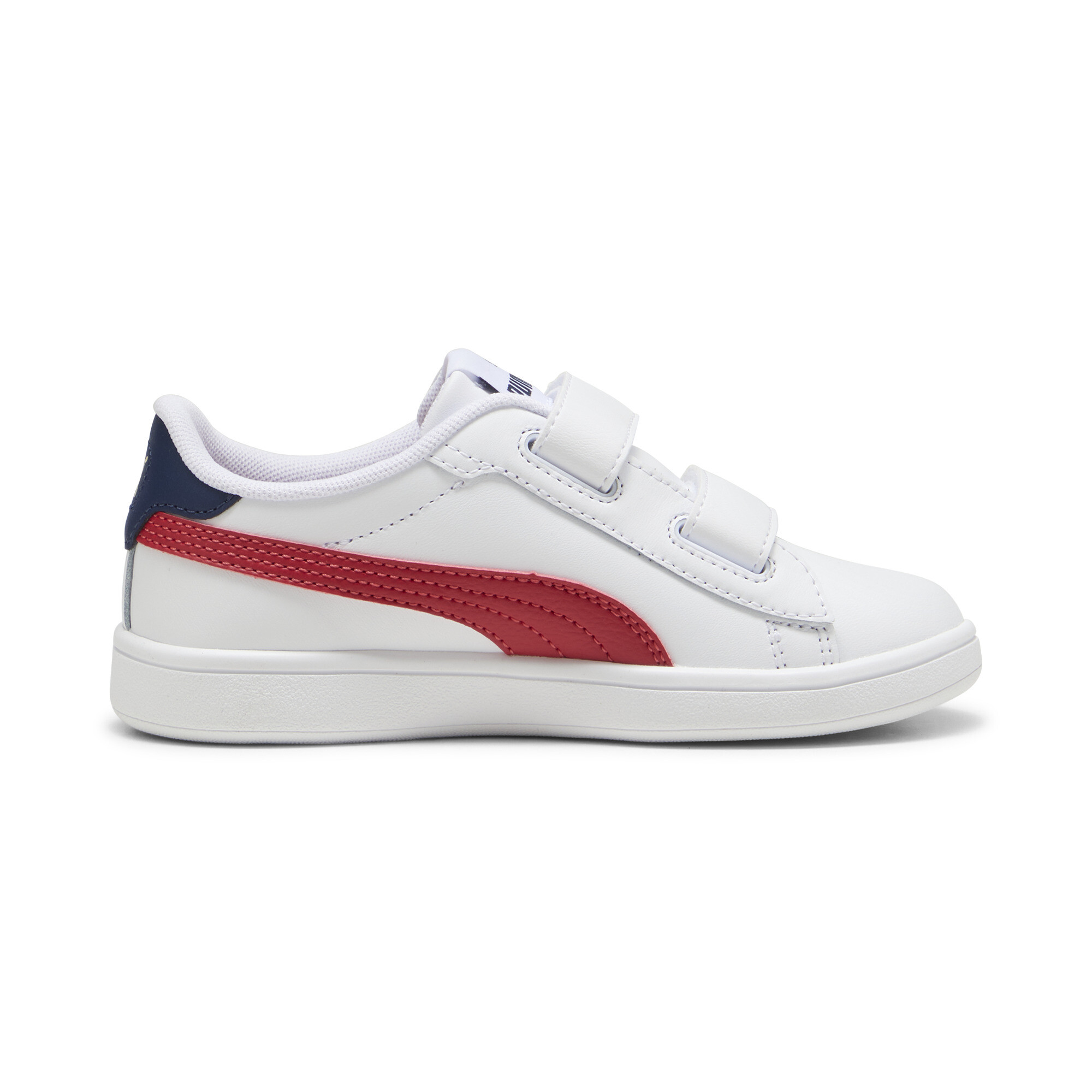 Puma Smash 3.0 Leather V Sneakers Kids, White, Size 35, Shoes