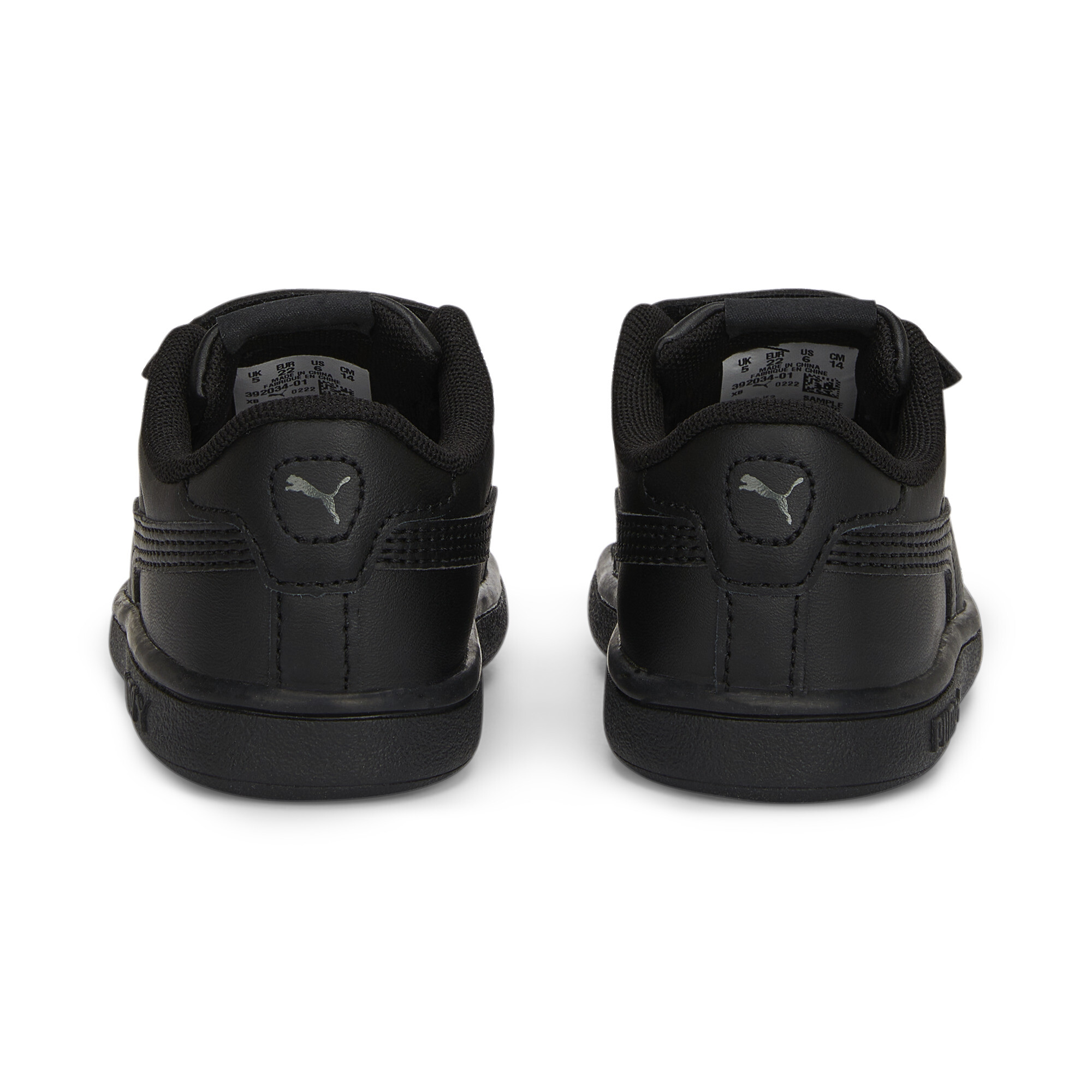 Kids' PUMA Smash 3.0 Leather V Sneakers Baby In Black, Size EU 26