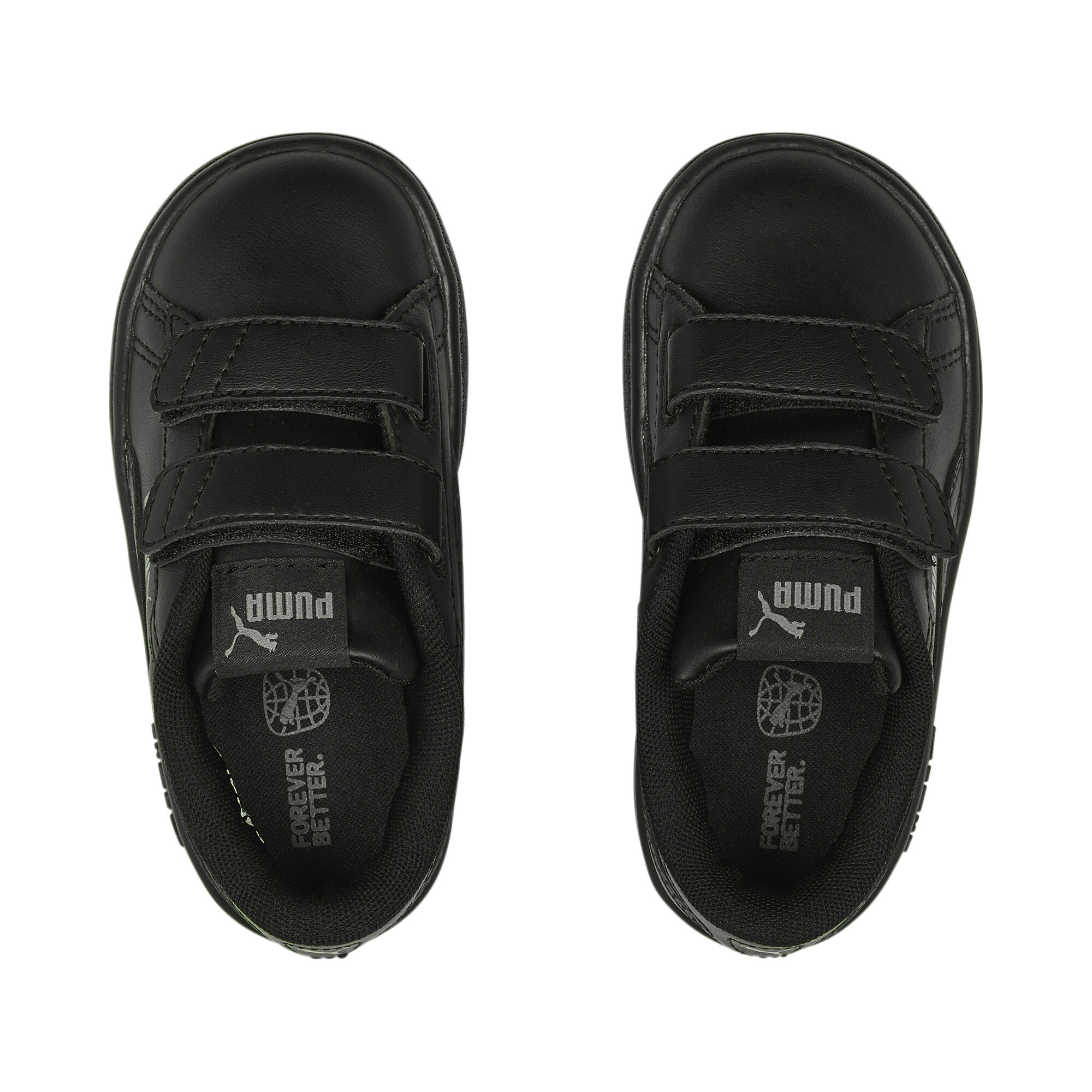 Kids' PUMA Smash 3.0 Leather V Sneakers Baby In Black, Size EU 26