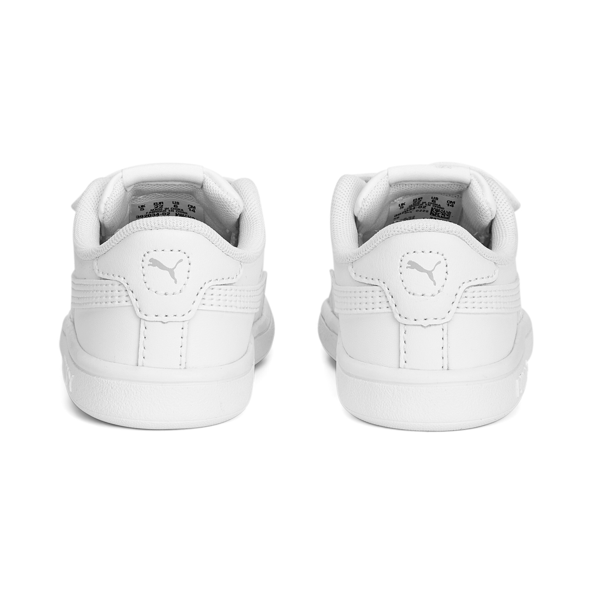 Kids' PUMA Smash 3.0 Leather V Sneakers Baby In White, Size EU 27