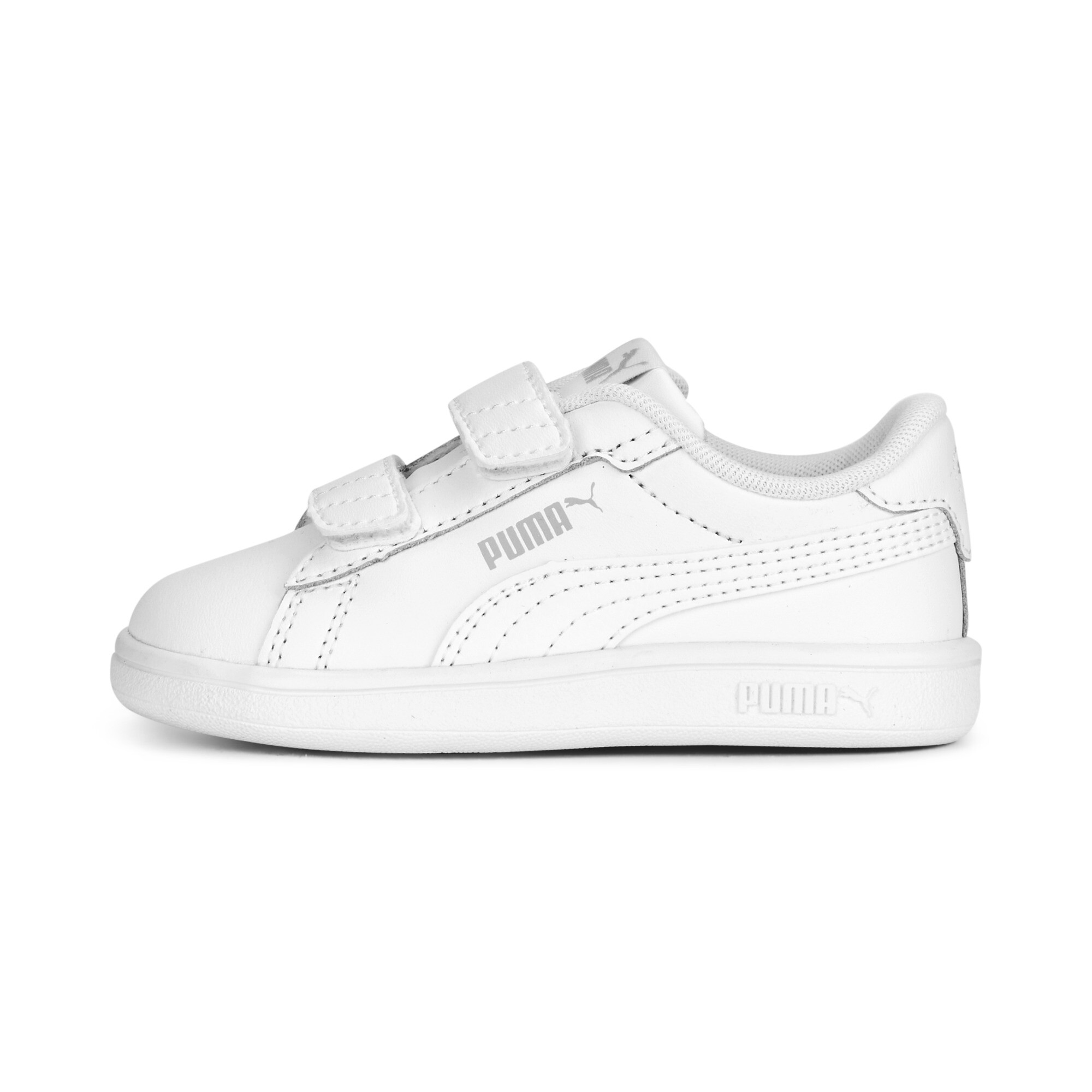 Puma Smash 3.0 Leather V Sneakers Babys Schuhe Für Für Kinder | White/Cool Light Gray | Größe: 26