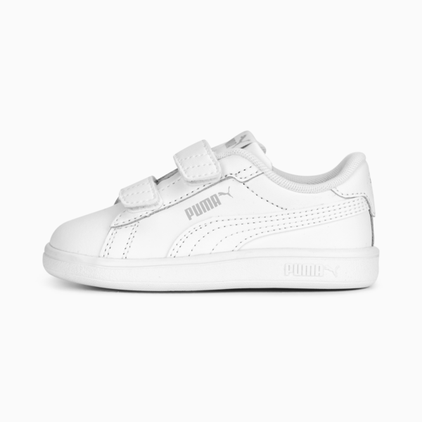 Tenis Smash 3.0 Leather V para bebés, PUMA White-Cool Light Gray, large-MEX