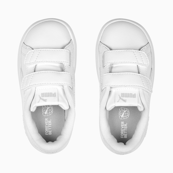Tenis Smash 3.0 Leather V para bebés, PUMA White-Cool Light Gray, large-MEX