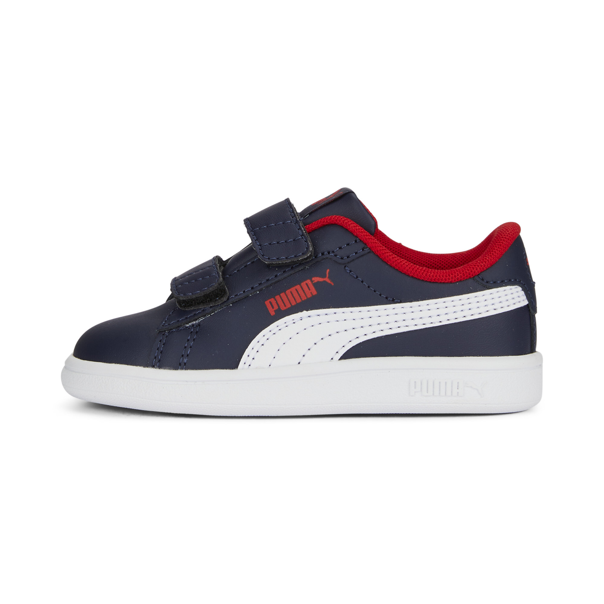 Puma Smash 3.0 Leather V Sneakers Babys Schuhe Für Für Kinder | Navy/White/Red | Größe: 26