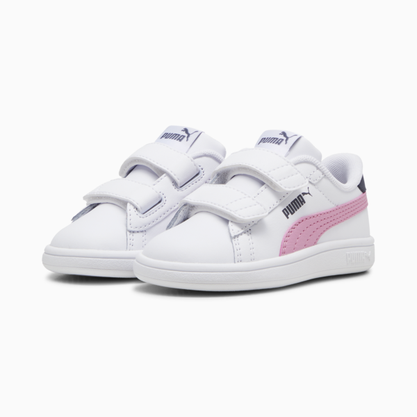 Tenis Smash 3.0 Leather V para bebés, PUMA White-Mauved Out-Galactic Gray, large-MEX