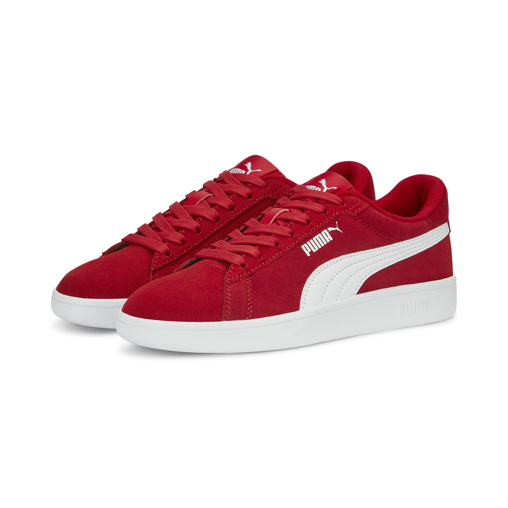 Puma Smash 3.0 Suede Sneakers Youth, Red, Size 38, Shoes