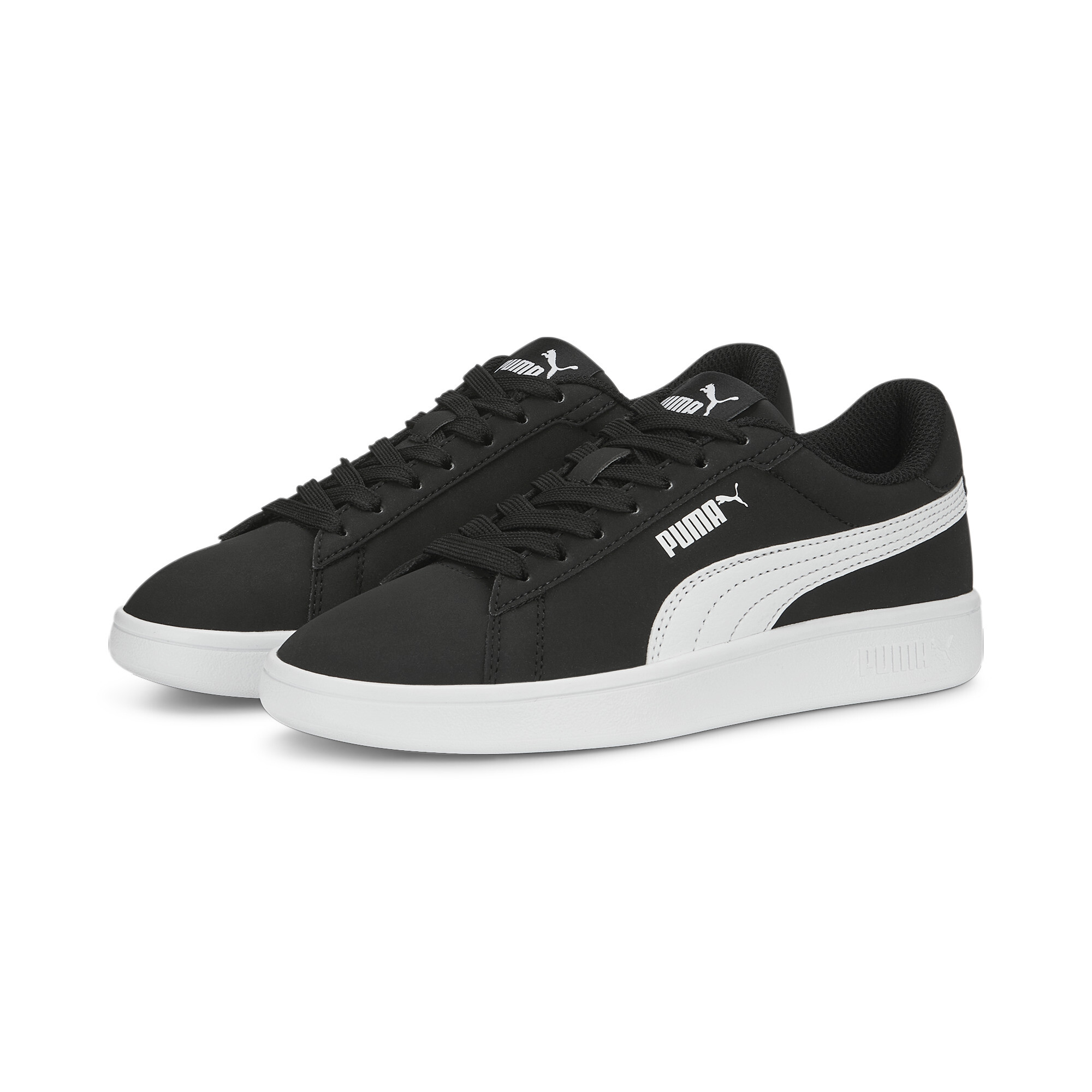 Puma Smash 3.0 Buck Sneakers Youth, Black, Size 38.5, Shoes