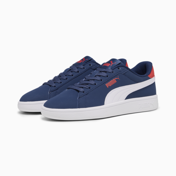 Smash 3.0 Buck Sneakers Youth, Persian Blue-PUMA White-For All Time Red, large-ZAF